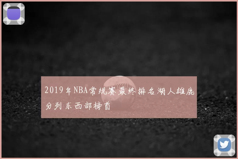 2019年NBA常规赛最终排名湖人雄鹿分列东西部榜首