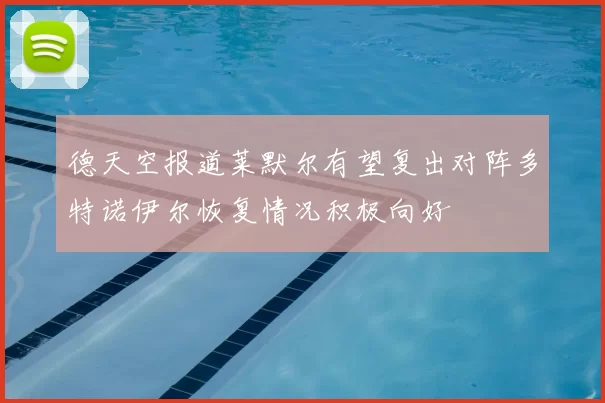 德天空报道莱默尔有望复出对阵多特诺伊尔恢复情况积极向好